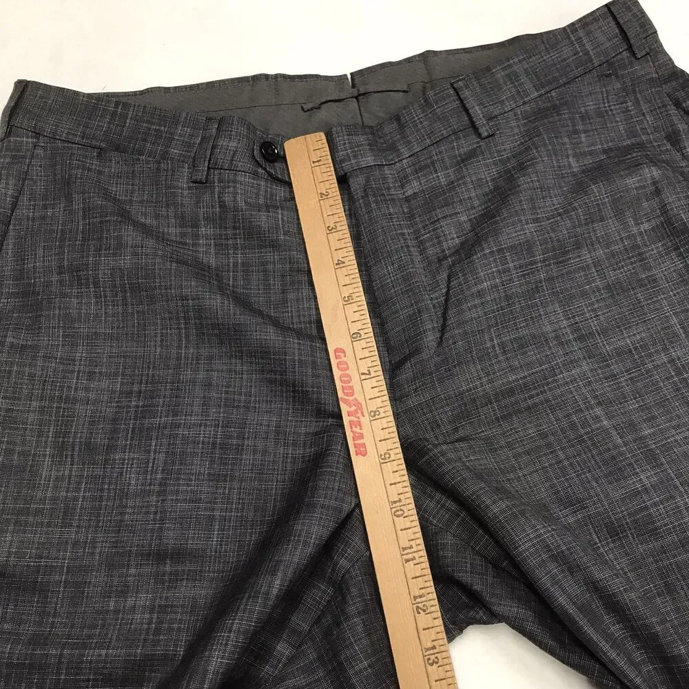 ERMENEGILDO ZEGNA Milano Dress Pants Men 56R (36x30) Gray Wool Silk Suit Trouser